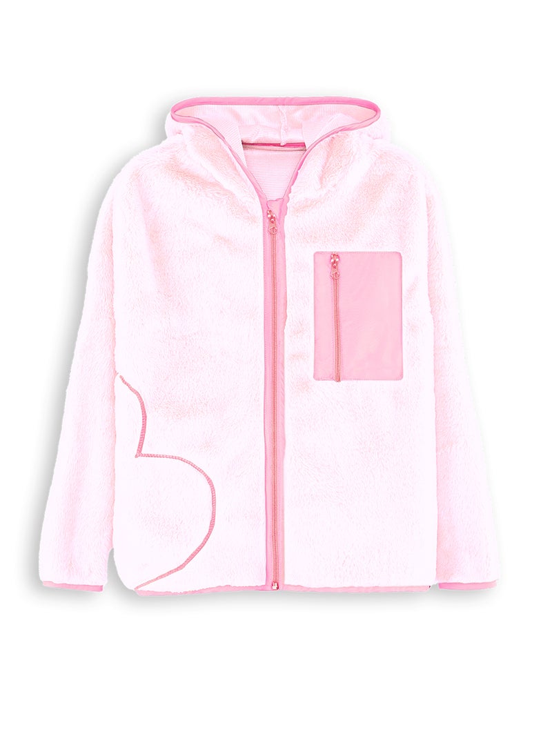 Denokids Heart Girl Ultra Soft Fleece Coat - Image 3